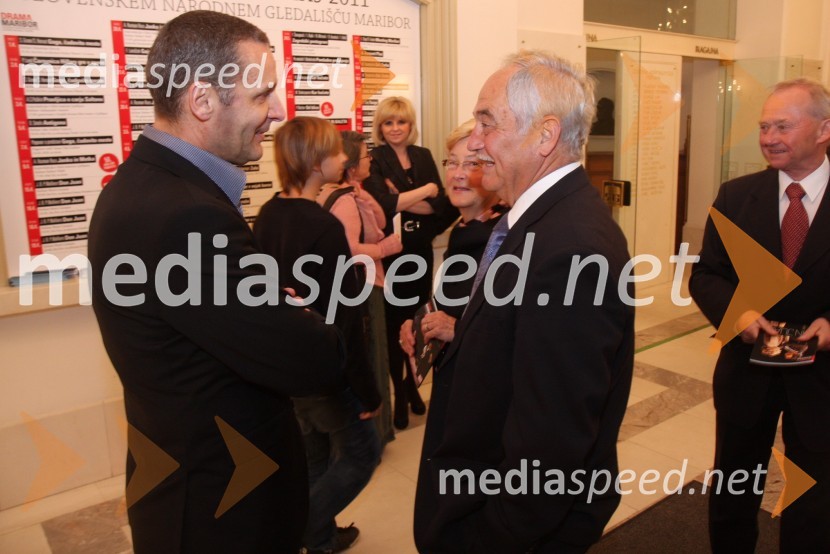 Danilo Rošker, direktor SNG Maribor ter Rudi Moge, nekdanji poslanec in predsednik Sveta SNG MariborPremiera komedije Don Juan