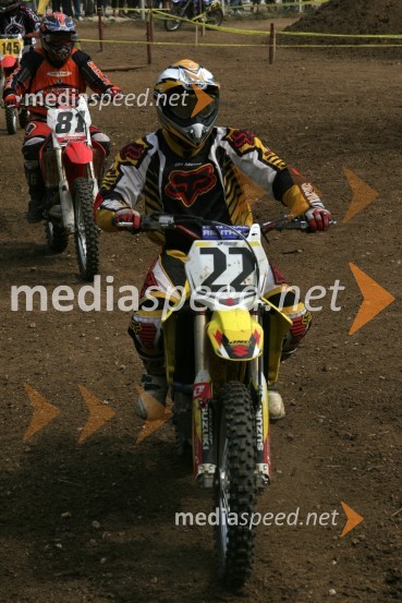 Robert Brolih in Gregor Strle (oba MK Notranjska)MOTOKROS, 5. dirka za DP, Šentvid pri Stični