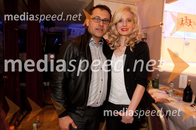 Miki Šarac, menedžer in Ajda Sitar, Miss Športa 2009Miss športa 2011