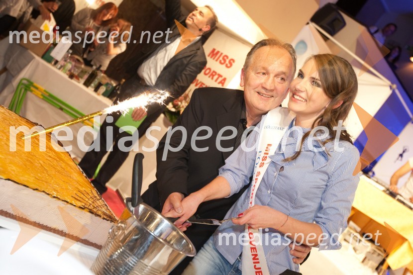 Srečko Čož, organizator in Živa Viktorija Turk, Miss Športa 2011Miss športa 2011