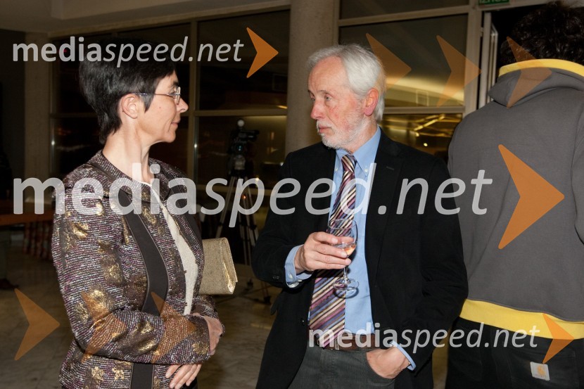 dr. Jasna Čuk, zdravnica in Janez Povše, režiserPremiera predstave Liferanti v SNG Nova Gorica