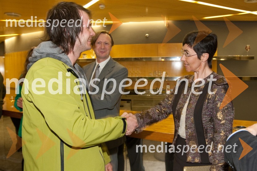 Peter Harl, igralec in dr. Jasna Čuk, zdravnicaPremiera predstave Liferanti v SNG Nova Gorica