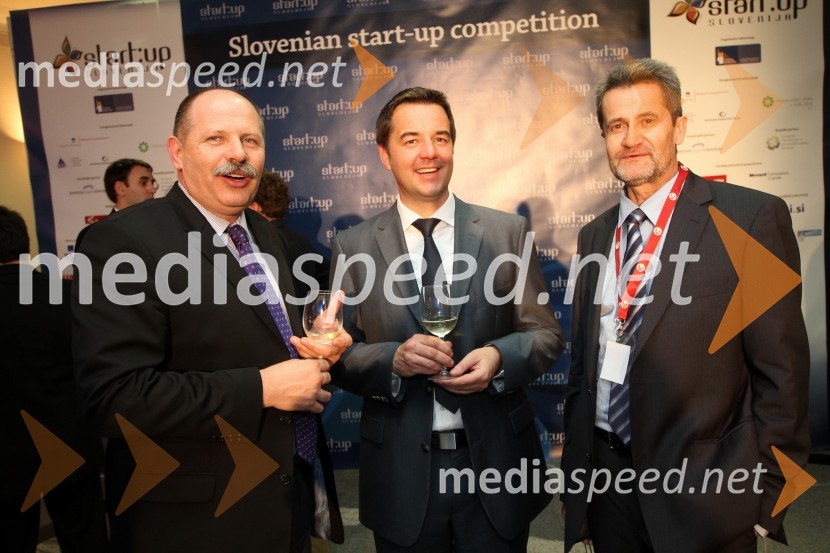 Mag. Iztok Lesjak, Tehnološki park Ljubljana, mag. Matej Rus, Tovarna podjemov in EPF ter prof. dr. Miroslav Rebernik, Tovarna podjemov in EPFKonferenca Podim, 1. dan