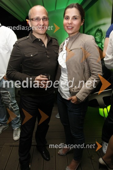 Gregor Jeza in njegova punca Nikita ŠticlOtvoritev lounge bara Akoya