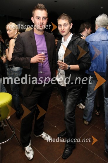 Rok Šerbinek in Damjan MurkoOtvoritev lounge bara Akoya