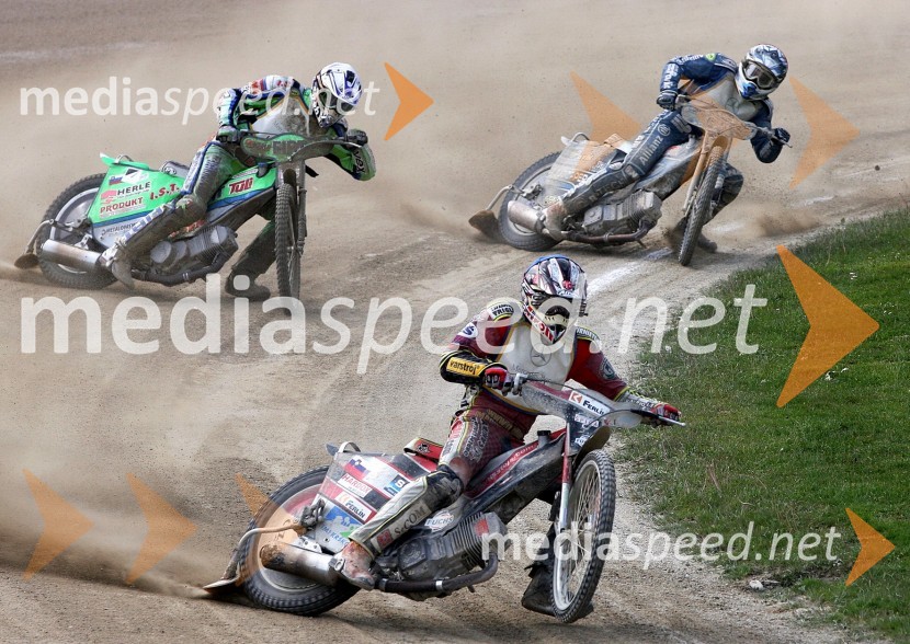 Denis Štojs, Beno Lipnik in Jasmin IlijašSpeedway, državno prvenstvo posameznikov Slovenije in Hrvaške, 2.dirka