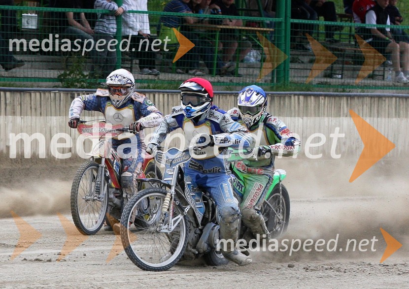 Renato Cvetko, Beno Lipnik in Matic IvačičSpeedway, državno prvenstvo posameznikov Slovenije in Hrvaške, 2.dirka