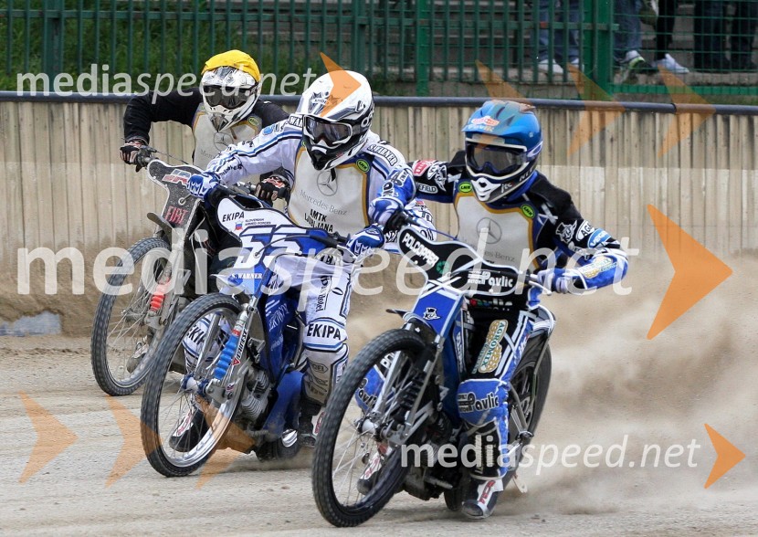 Jurica Pavlic, Matej Žagar in Nejc MalešičSpeedway, državno prvenstvo posameznikov Slovenije in Hrvaške, 2.dirka