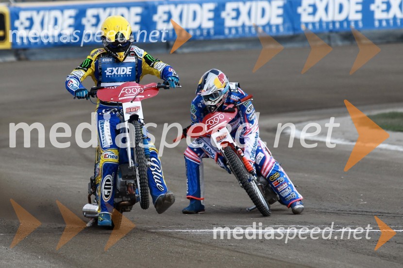 Tomasz Gollob, Poljska in Jason Crump, AvstralijaSpeedway Grand Prix VN Evrope, trening