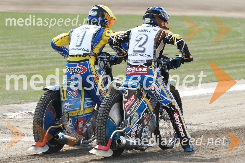Tomasz Gollob, Poljska in Jaroslaw Hampel, PoljskaSpeedway Grand Prix VN Evrope, trening