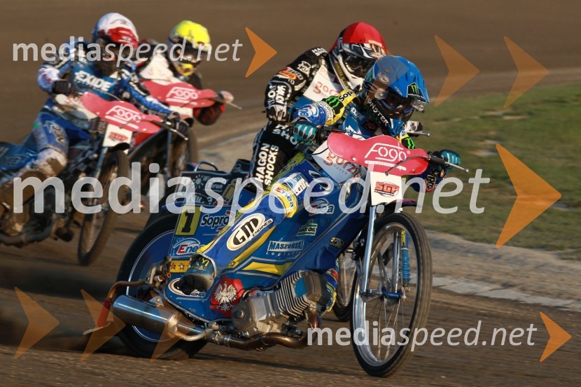 Fredrik Lindgren, Švedska, Chris Harris, Avstralija, Chris Holder, Avstralija in Tomasz Gollob, PoljskaSpeedway Grand Prix 2011, VN Evrope - 1. dirka