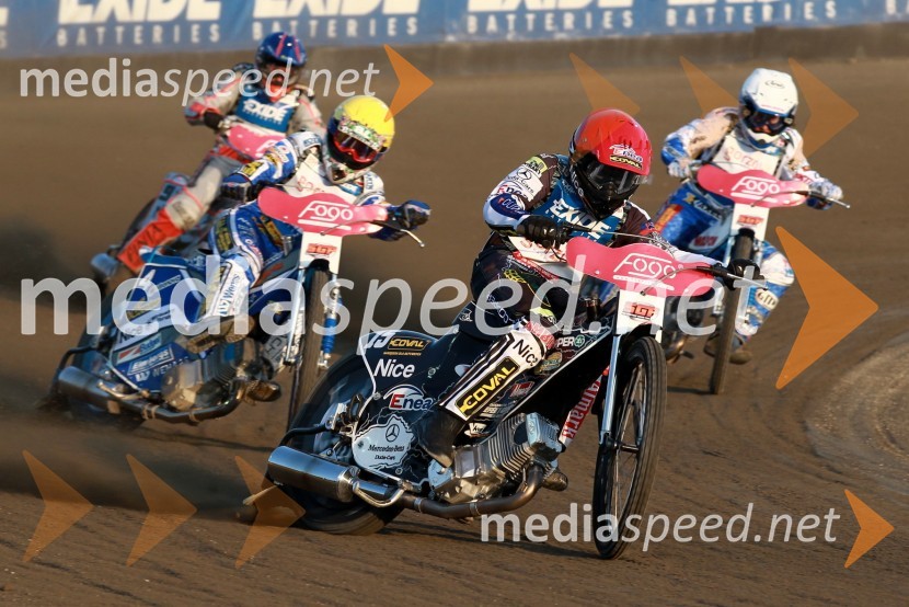 Andreas Jonsson, Švedska, Rune Holta, Poljska, Janusz Kołodziej in Nicki Pedersen, PoljskaSpeedway Grand Prix 2011, VN Evrope - 1. dirka
