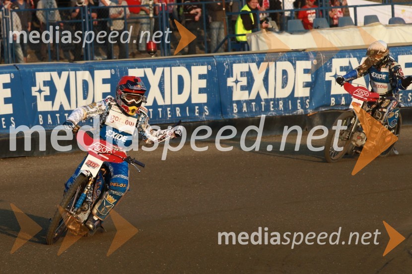 Emil Sayfutdinov, Rusija in Greg Hancock, ZDASpeedway Grand Prix 2011, VN Evrope - 1. dirka