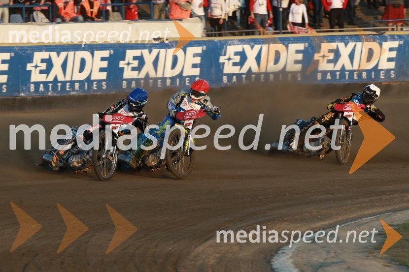Damian Baliński, Poljska, Antonio Lindback, Švedska in Artem Laguta, RusijaSpeedway Grand Prix 2011, VN Evrope - 1. dirka