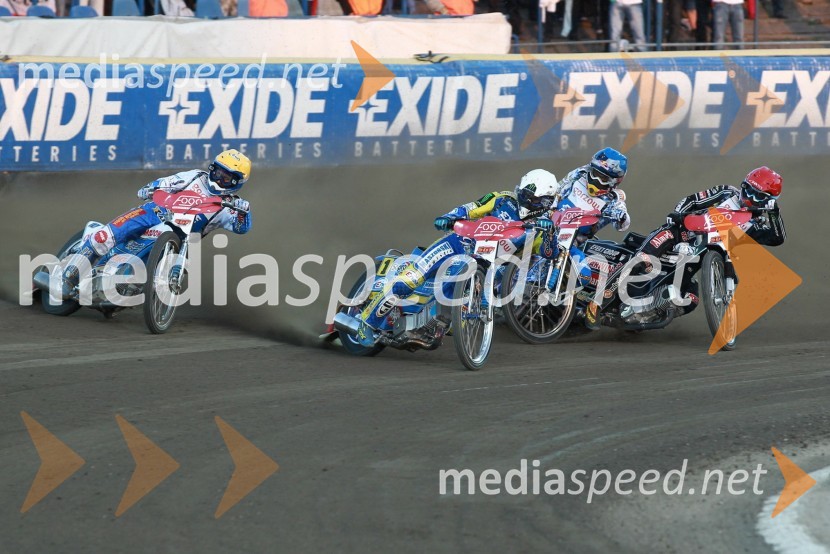 Nicki Pedersen (Danska), Tomasz Gollob (Polska) in Emil Sayfutdinov (Rusija)Speedway Grand Prix 2011, VN Evrope - 1. dirka