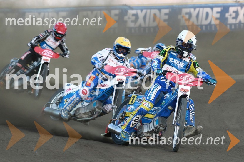 Tomasz Gollob (Polska) in Nicki Pedersen (Danska)Speedway Grand Prix 2011, VN Evrope - 1. dirka