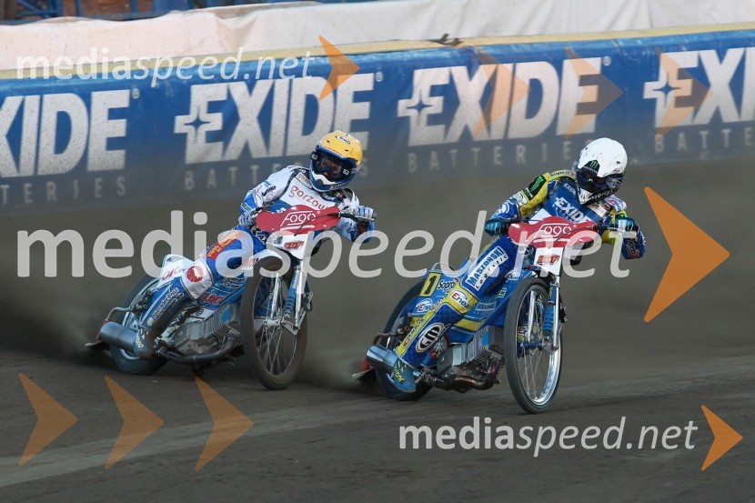 Nicki Pedersen (Danska) in Tomasz Gollob (Polska)Speedway Grand Prix 2011, VN Evrope - 1. dirka