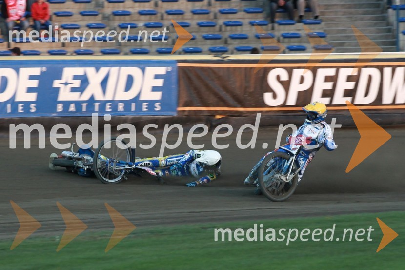 Tomasz Gollob (Polska) in Nicki Pedersen (Danska)Speedway Grand Prix 2011, VN Evrope - 1. dirka