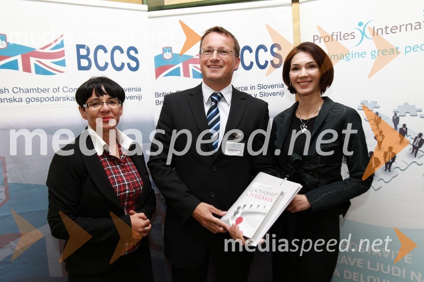 Zvezdana Lubej, direktorica Profiles International Slovenia, Andrej Klasinc, direktor Terme Ptuj in Saša Rakita, direktorica marketinga na BCCSBritanska gospodarska zbornica v Sloveniji ter Profiles International Slovenia sta organizirala predavanje Deirica McCanna in golf turnir