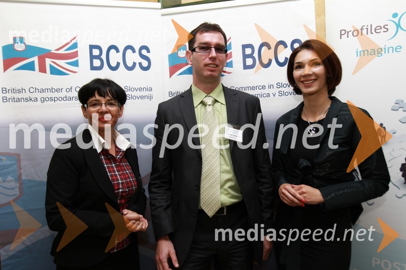 Zvezdana Lubej, direktorica Profiles International Slovenia, ... in Saša Rakita, direktorica marketinga na BCCSBritanska gospodarska zbornica v Sloveniji ter Profiles International Slovenia sta organizirala predavanje Deirica McCanna in golf turnir