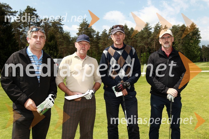 Jože Zupan, Drago Petek, Marjan Cukrov, direktor Hertz in Marjan GobecBritanska gospodarska zbornica v Sloveniji ter Profiles International Slovenia sta organizirala predavanje Deirica McCanna in golf turnir