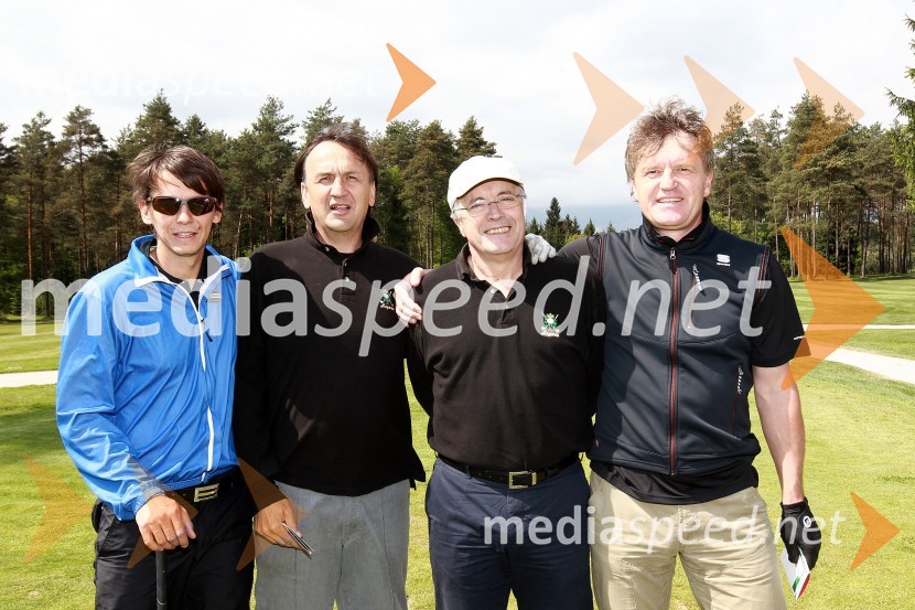 Janez Mervič, Stojan Pacek, Bojan Zupančič in Franci NadlesBritanska gospodarska zbornica v Sloveniji ter Profiles International Slovenia sta organizirala predavanje Deirica McCanna in golf turnir