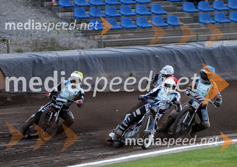 Simon Gustafsson (Švedska), Aleksander Čonda (AMD Krško), Matej Kus in Norbert MagosiSpeedway, SP kvalifikacije SGP 2012, 1. dirka