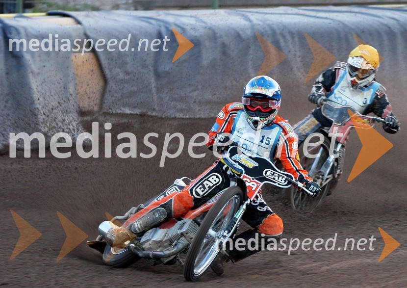 David Ruud (Švedska) in Norbert Magosi (Madžarska)Speedway, SP kvalifikacije SGP 2012, 1. dirka