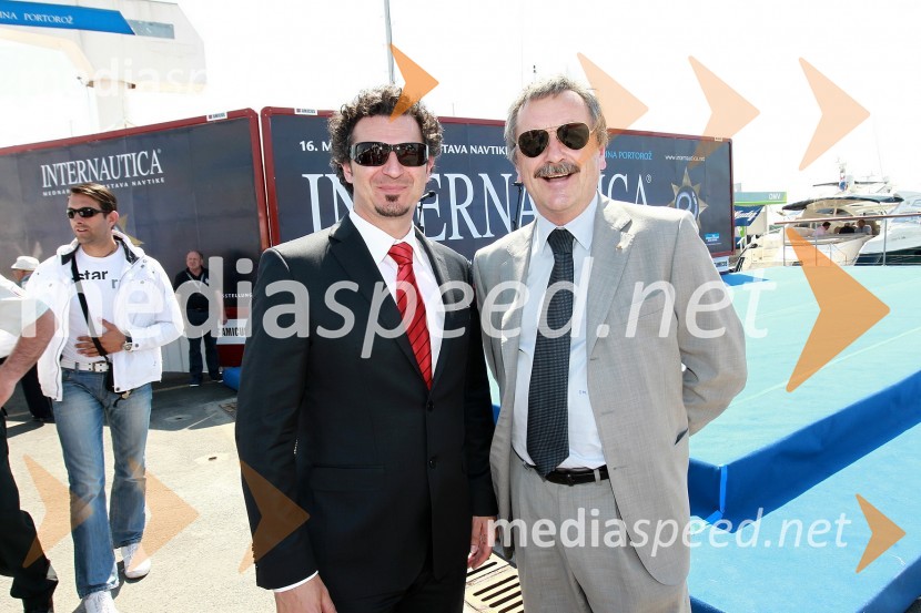 Dr. Patrick Vlačič, minister za promet in Tomaž MožeInternautica 2011 - 16. mednarodna razstava navtike, odprtje