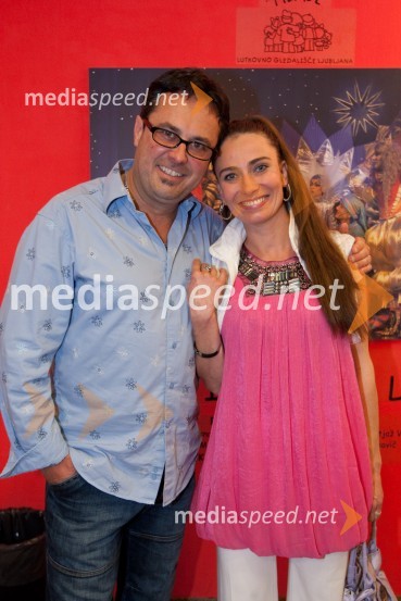 Jernej Kuntner, igralec in Alenka Tetičkovič, igralkaProv hudo, premiera v Lutkovnem gledališču