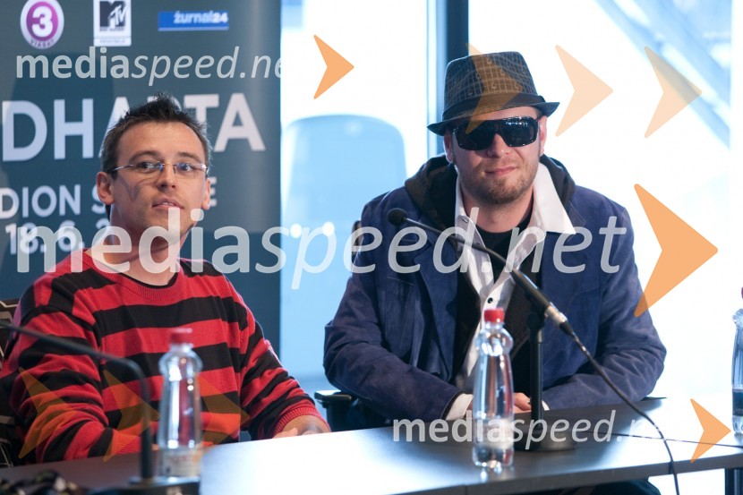 Skupina Siddharta: Boštjan Meglič in Tomi MegličSiddharta, novinarska konferenca pred koncertom v Stožicah