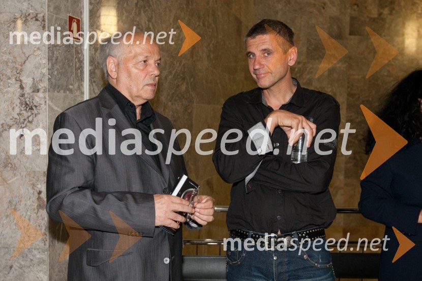 Sergij Pelhan, nekdanji direktor SNG Nova Gorica in Radoš Bolčina, igralecsKurt, premiera drame v SNG Nova Gorica
