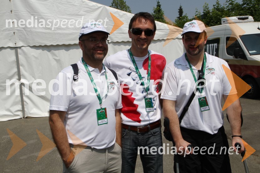 Drago Jug, koordinator, ..., Marko Pintarič, sekretar31. Maraton treh src, reportaža