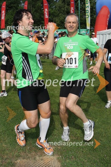 Gregor Smerjac in Ičo Garibović, tek na 21 km31. Maraton treh src, udeleženci