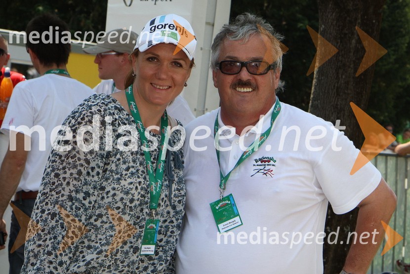 Petra Majdič, smučarska tekačica in Zvonko Murgelj, direktor podjetja Radenska31. Maraton treh src, reportaža