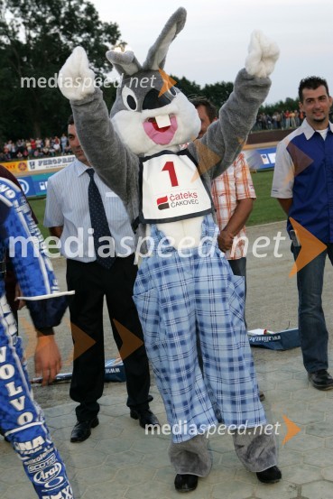 Maskota dirkeSPEEDWAY, otvoritev stadiona Milenium