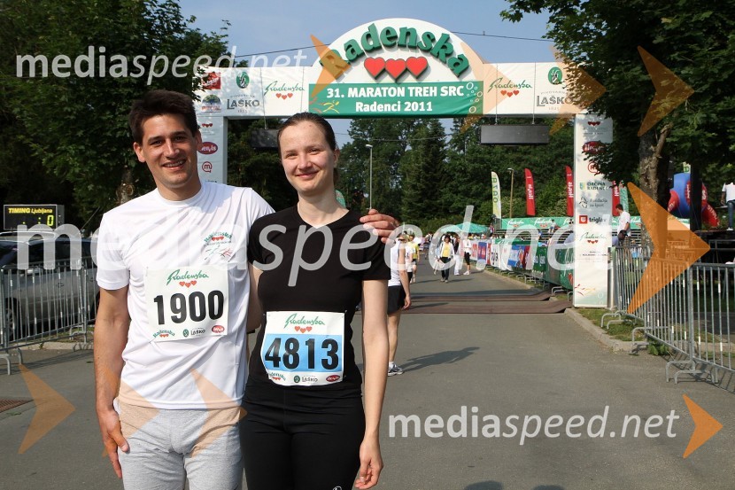 Primož Šrot, tek na 21 km in Zora Grumič, tek na 21 km31. Maraton treh src, udeleženci
