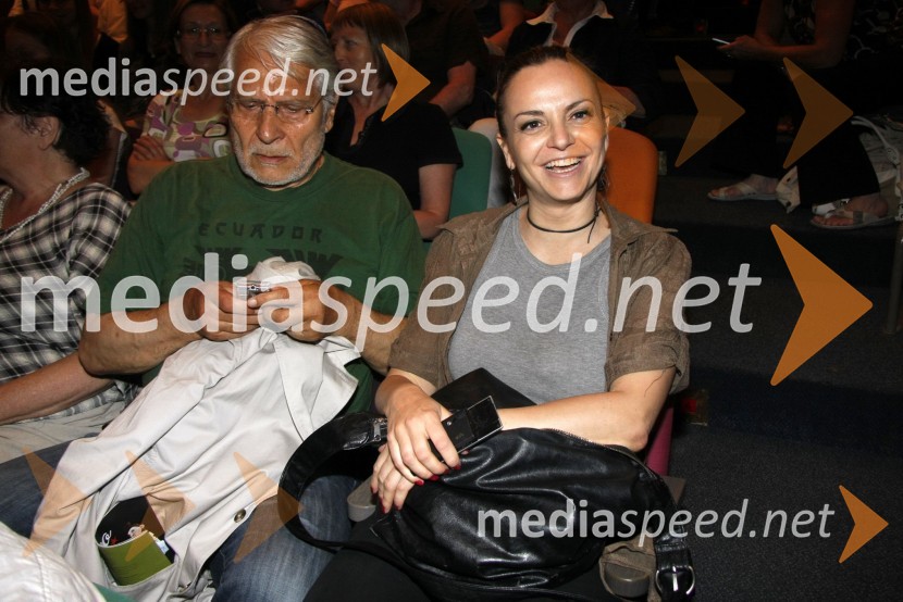 Boris Cavazza, igralec in Oriana Girotto, voditeljicaPremiera predstave Romeo in Julija