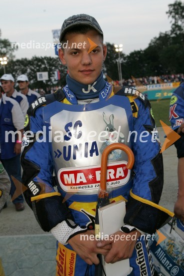 Avstrijski tekmovalec Manuel NovotnySPEEDWAY, otvoritev stadiona Milenium