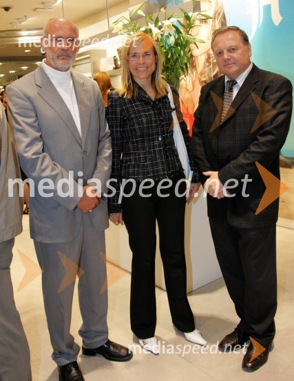 Marjan Šrimpf, novinar RTV Slovenija, Cvetka Žirovnik, direktorica mariborskega regionalnega centra RTV Maribor in ...Otvoritev Galerije Gosposke