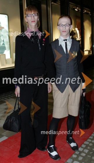 Matjaž Plošinjak in Eric Maj Potočnik, modna kreatorja znamke MEMCoutureOtvoritev Galerije Gosposke