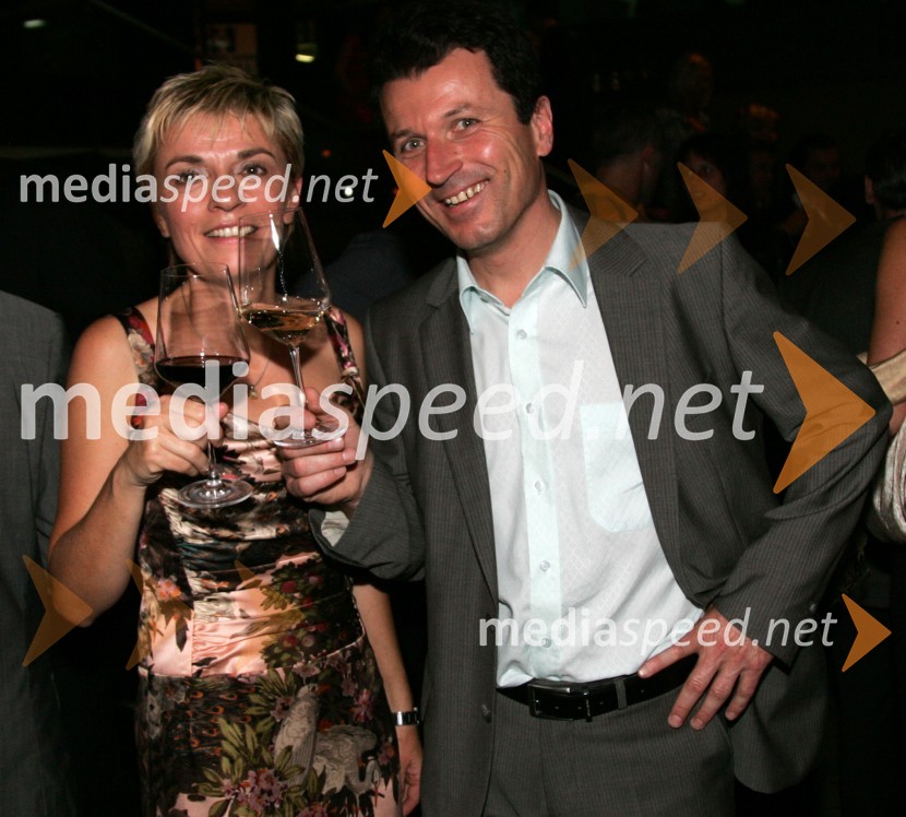 Uroš Mencinger z ženo VioletoOtvoritev Galerije Gosposke