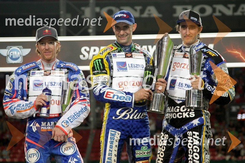 Tomasz Gollob (Poljska), Chris Holder (Avstralija) in Jason Crump (Avstralija)Speedway Grand Prix 2011, VN Danske, 4. dirka