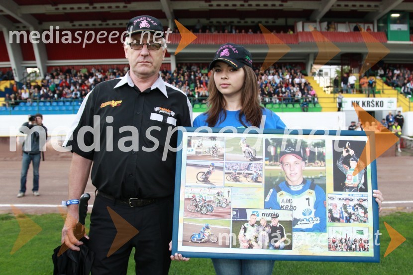Vili Ferjan, oče speedway-ista Mateja Ferjana in Staša Kerin, Hopla team KrškoSpeedway 28. Zlati znak občine Krško