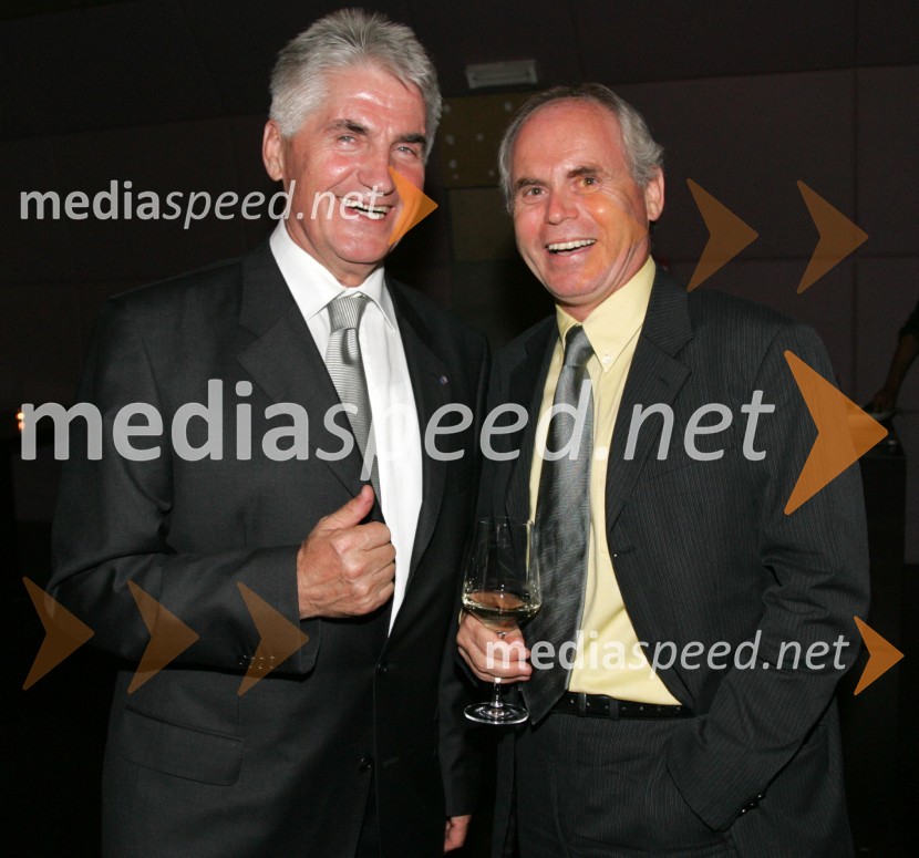 Ludvik Toplak, nekdanji rektor mariborske univerze in Milan Predan - Pipi, novi direktor ČZP VečerOtvoritev Galerije Gosposke