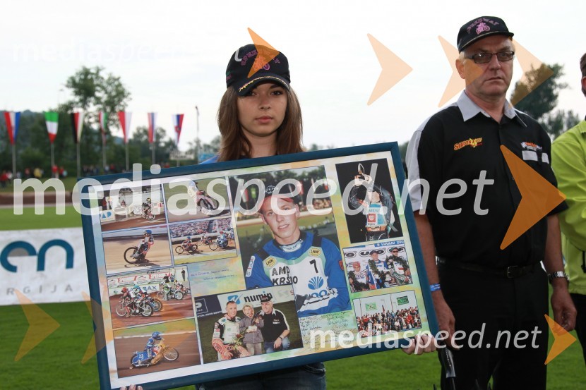 Staša Kerin, Hopla team Krško in Vili Ferjan, oče speedway-ista Mateja FerjanaSpeedway 28. Zlati znak občine Krško