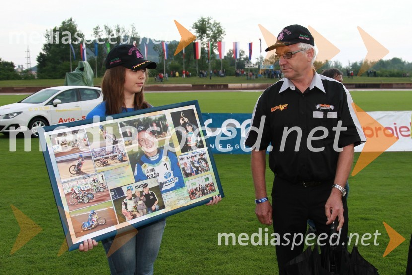 Staša Kerin, Hopla team Krško in Vili Ferjan, oče speedway-ista Mateja FerjanaSpeedway 28. Zlati znak občine Krško