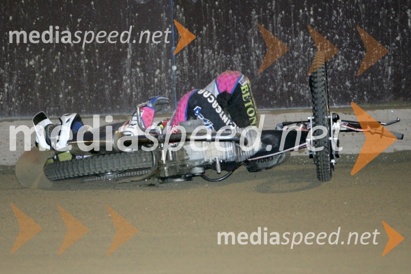 Padec Jerneja Kolenka, AMTK LjubljanaSPEEDWAY, 3. dirka ekipnega DP Slovenije, Hrvaške in Avstrije