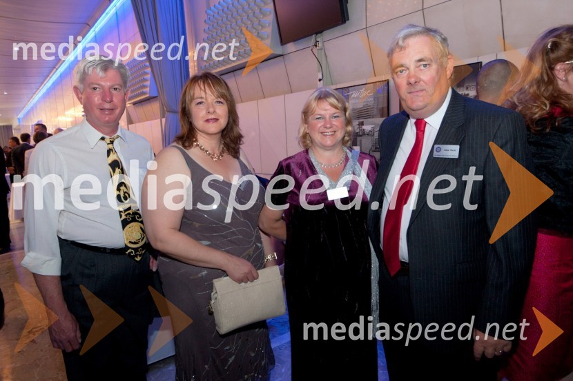 David Knowles, Marie Laure Guerin, Alan Gent, Debbie Logan, Rotary Club Ipswich Wolsey UKSlovesnost ob ustanovitvi Rotary International District 1912