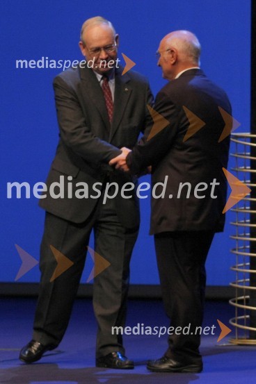 Ray Klinginsmith, predsednik Rotary International in Stanko Ojnik, prvi guverner Distrikta 1912Slovesnost ob ustanovitvi Rotary International District 1912